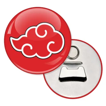Naruto  Akatsuki Cloud, Μαγνητάκι και ανοιχτήρι μπύρας στρογγυλό διάστασης 5,9cm