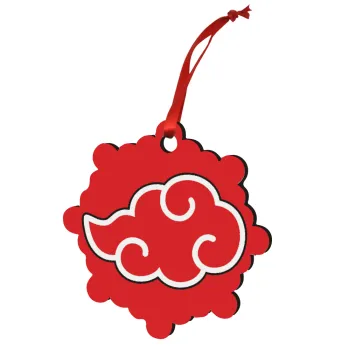 Naruto  Akatsuki Cloud, Στολίδι Χριστουγεννιάτικο στολίδι snowflake ξύλινο 7.5cm