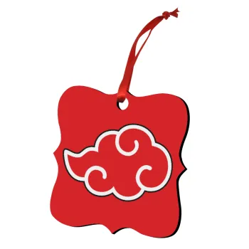 Naruto  Akatsuki Cloud, Christmas ornament polygon wooden 7.5cm