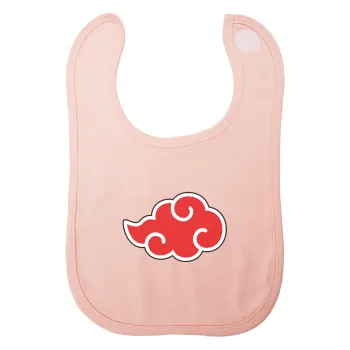 Naruto  Akatsuki Cloud, Σαλιάρα με Σκρατς ΡΟΖ 100% Organic Cotton (0-18 months)
