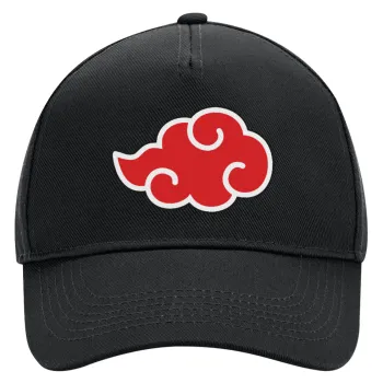 Naruto  Akatsuki Cloud, Adult Ultimate Hat BLACK, (100% COTTON DRILL, ADULT, UNISEX, ONE SIZE)