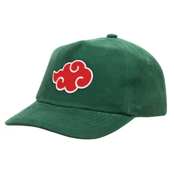Naruto  Akatsuki Cloud, Children's Baseball Cap, 100% Cotton Drill, GREEN (COTTON, CHILDREN'S, ONE SIZE)