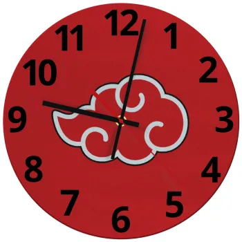 Naruto  Akatsuki Cloud, Ρολόι τοίχου γυάλινο (30cm)