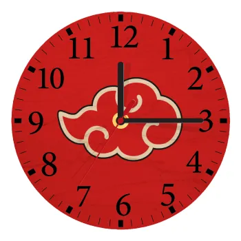 Naruto  Akatsuki Cloud, Ρολόι τοίχου ξύλινο plywood (20cm)
