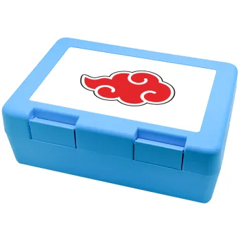 Naruto  Akatsuki Cloud, Children's cookie container LIGHT BLUE 185x128x65mm (BPA free plastic)