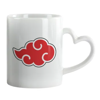Naruto  Akatsuki Cloud, Mug heart handle, ceramic, 330ml