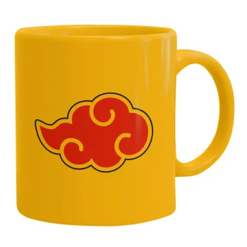 Naruto  Akatsuki Cloud, Ceramic coffee mug yellow, 330ml
