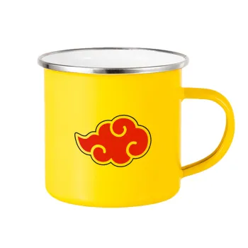 Naruto  Akatsuki Cloud, Κούπα Μεταλλική εμαγιέ Κίτρινη 360ml