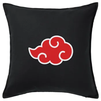 Naruto  Akatsuki Cloud, Sofa cushion black 50x50cm includes filling