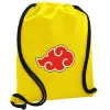Backpack pouch GYMBAG Yellow, with pocket (40x48cm) & thick cords
