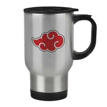 Naruto  Akatsuki Cloud, Stainless steel travel mug with lid, double wall 450ml