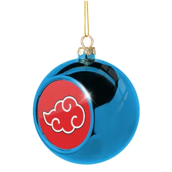 Naruto  Akatsuki Cloud, Blue Christmas tree ball ornament 8cm