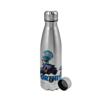 Fortnite Bus, Metallic water bottle, stainless steel, 750ml