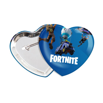Fortnite Bus, Κονκάρδα παραμάνα καρδιά (57x52mm)