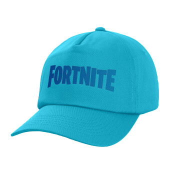 Fortnite Bus, Children's Baseball Cap, 100% Cotton Twill, Blue (COTTON, CHILDREN, UNISEX, ONE SIZE)