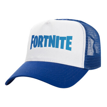 Fortnite Bus, Καπέλο Ενηλίκων Structured Trucker, με Δίχτυ, ΛΕΥΚΟ/ΜΠΛΕ (100% ΒΑΜΒΑΚΕΡΟ, ΕΝΗΛΙΚΩΝ, UNISEX, ONE SIZE)