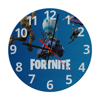 Fortnite Bus, Ρολόι τοίχου γυάλινο (30cm)