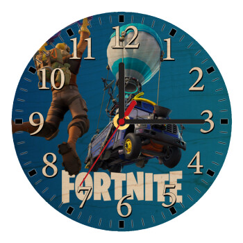 Fortnite Bus, Ρολόι τοίχου ξύλινο plywood (20cm)