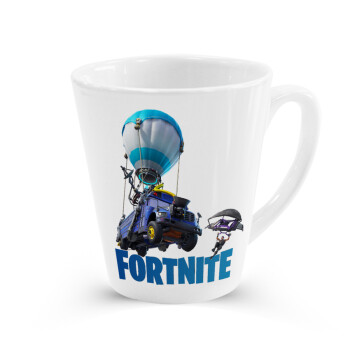 Fortnite Bus, Κούπα κωνική Latte Λευκή, κεραμική, 300ml