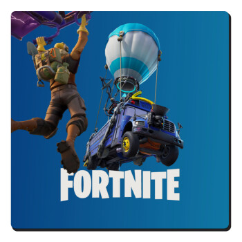 Fortnite Bus, Τετράγωνο μαγνητάκι ξύλινο 6x6cm