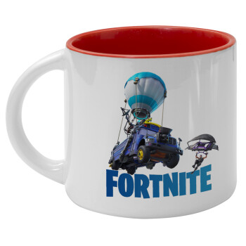 Fortnite Bus, Κούπα κεραμική 400ml Λευκή/Κόκκινη