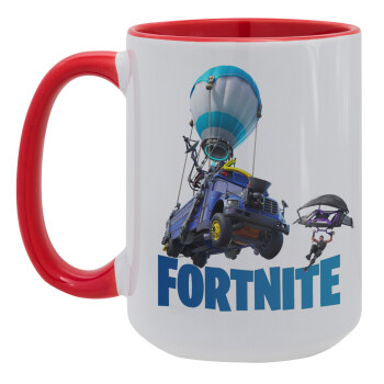 Fortnite Bus, Κούπα Mega 15oz, κεραμική Κόκκινη, 450ml