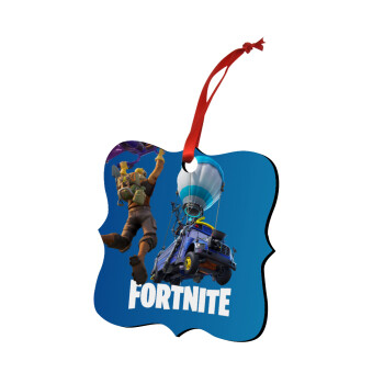 Fortnite Bus, Στολίδι Χριστουγεννιάτικο στολίδι polygon ξύλινο 7.5cm