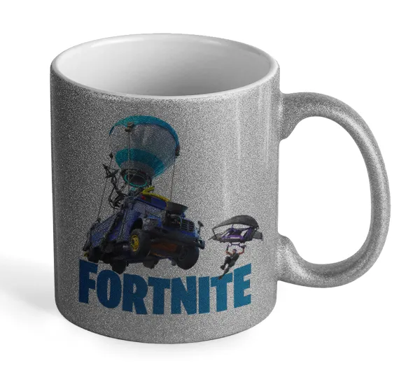 Fortnite Bus — Glitter Ασημένια