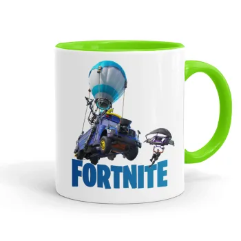Fortnite Bus, Mug colored light green, ceramic, 330ml