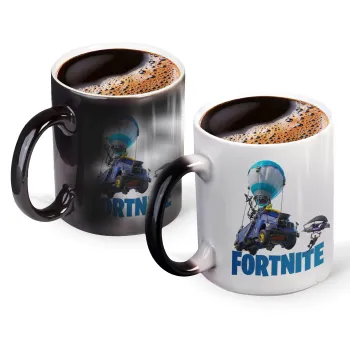 Fortnite Bus, Κούπα Μαγική, κεραμική, 330ml που αλλάζει χρώμα με το ζεστό ρόφημα