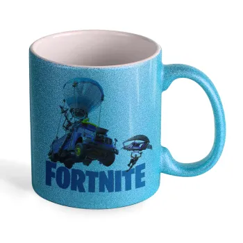 Fortnite Bus, Κούπα Σιέλ Glitter που γυαλίζει, κεραμική, 330ml
