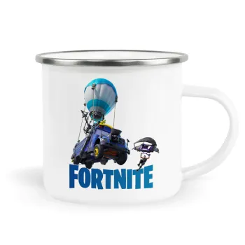 Fortnite Bus, Metallic enamel cup white 360ml