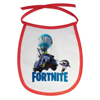Fortnite Bus, Σαλιάρα μωρού αλέκιαστη με κορδόνι Κόκκινη