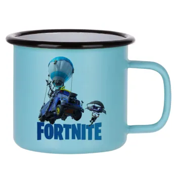 Fortnite Bus, Κούπα Μεταλλική εμαγιέ ΜΑΤ σιέλ 360ml