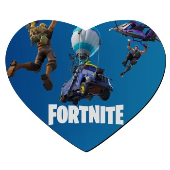 Fortnite Bus, Mousepad heart 23x20cm