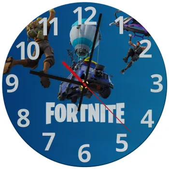 Fortnite Bus, Ρολόι τοίχου γυάλινο (30cm)