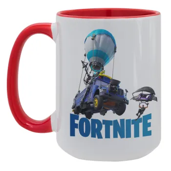 Fortnite Bus, Κούπα Mega 15oz, κεραμική Κόκκινη, 450ml