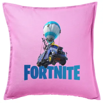 Fortnite Bus, Sofa cushion Pink 50x50cm includes filling
