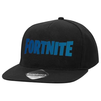 Fortnite Bus, Adult Flat Snapback Hat Black, (100% COTTON TWILL, ADULT, UNISEX, ONE SIZE)