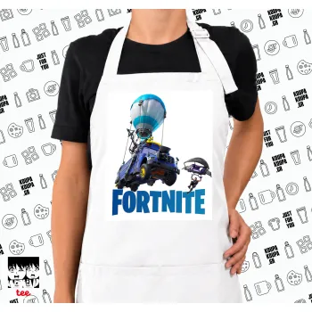 Fortnite Bus, Ποδιά μακριά Σεφ ολόσωμη με τσέπες white (ΕΝΗΛΙΚΩΝ)