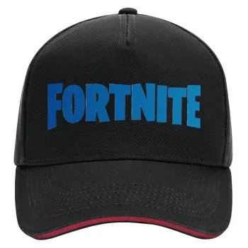 Fortnite Bus, DRILL Adult Ultimate Hat BLACK/RED, (100% COTTON, ADULT, UNISEX, ONE SIZE)