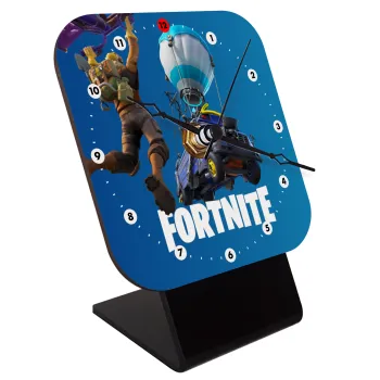 Fortnite Bus, Quartz Wooden table clock with hands (10cm)