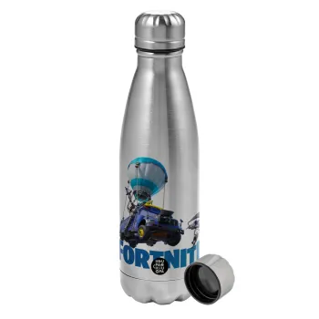 Fortnite Bus, Metallic water bottle, stainless steel, 750ml