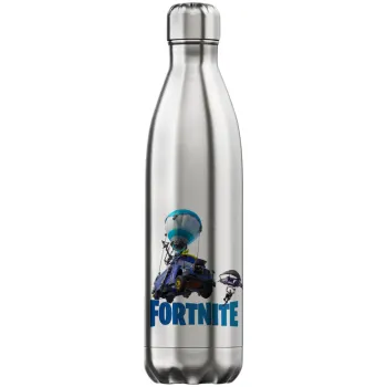Fortnite Bus, Μεταλλικό παγούρι θερμός Inox (Stainless steel), διπλού τοιχώματος, 750ml