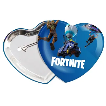 Fortnite Bus, Κονκάρδα παραμάνα καρδιά (57x52mm)