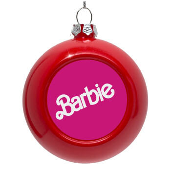 Barbie, Στολίδι Χριστουγεννιάτικη μπάλα δένδρου Κόκκινη 8cm