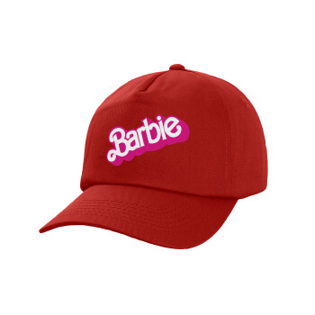 Barbie, Καπέλο παιδικό Baseball, 100% Βαμβακερό,  Κόκκινο
