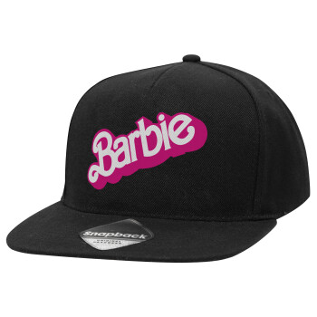 Barbie, Καπέλο Ενηλίκων Flat Snapback Μαύρο, (POLYESTER, ΕΝΗΛΙΚΩΝ, UNISEX, ONE SIZE)