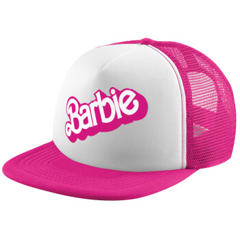Barbie, Καπέλο Ενηλίκων Soft Trucker με Δίχτυ Pink/White (POLYESTER, ΕΝΗΛΙΚΩΝ, UNISEX, ONE SIZE)