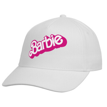 Barbie, Καπέλο παιδικό Baseball, 100% Βαμβακερό, Λευκό